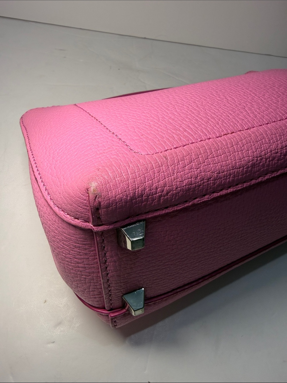 MCM Pink Pebbled Leather Convertible Crossbody - Picture 7 of 12